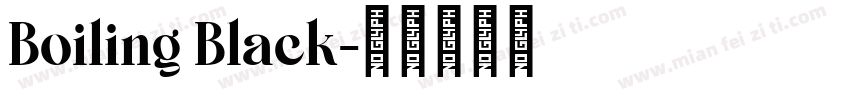 Boiling Black字体转换